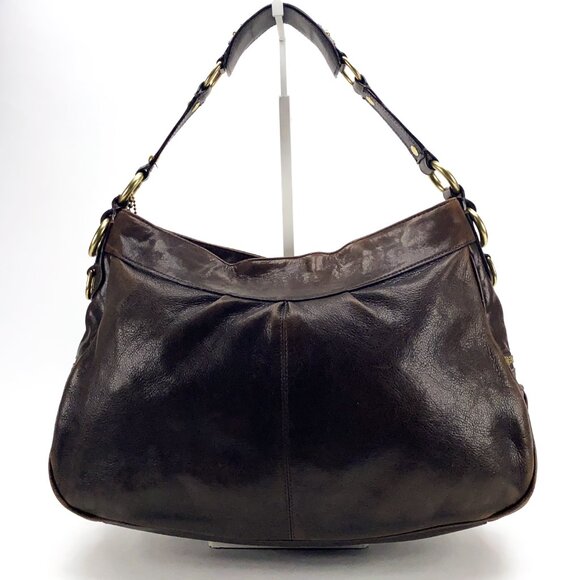 COACH Madison Brown Shimmery Leather Hobo/Shoulder Bag - H0868-13250P - Picture 4 of 16